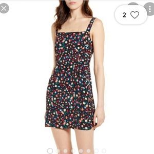 Nordstrom BP Mini Dress - Black Floral, M